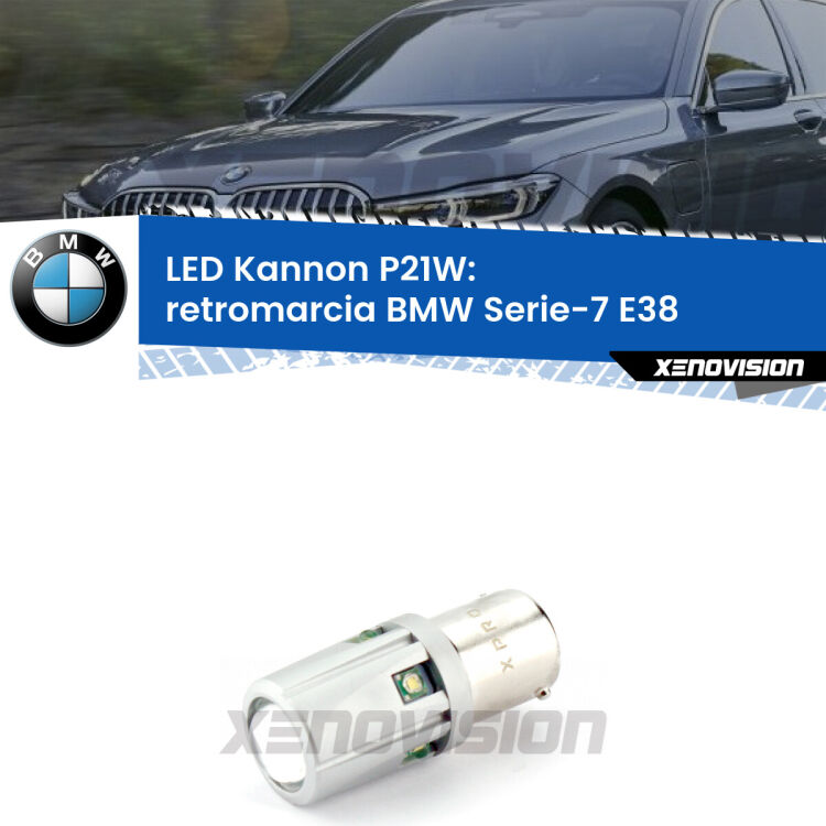 <strong>LED per Retromarcia BMW Serie-7 E38 1994 - 2001.</strong>Lampadina P21W con una poderosa illuminazione frontale rafforzata da 5 potenti chip laterali.