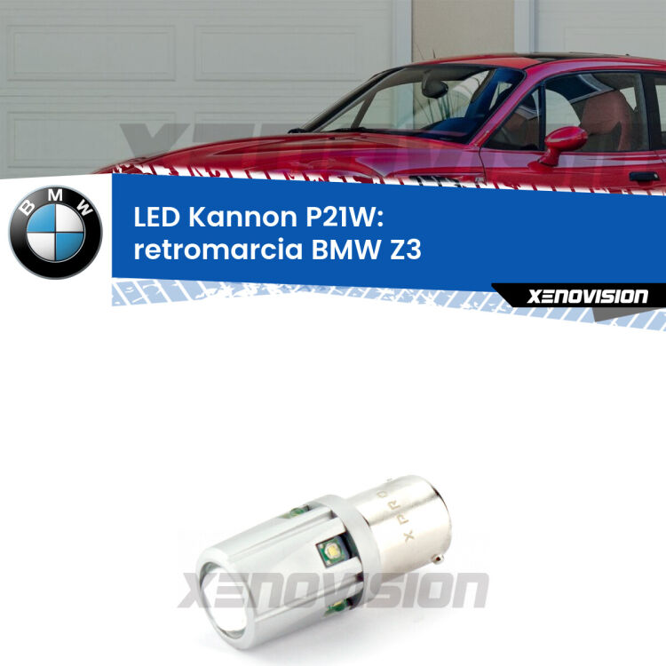<strong>LED per Retromarcia BMW Z3  1997 - 2003.</strong>Lampadina P21W con una poderosa illuminazione frontale rafforzata da 5 potenti chip laterali.