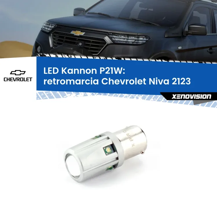 0 Retromarcia LED Chevrolet Niva 2123 2002 - 2009: P21W Kannon <strong>LED per Retromarcia Chevrolet Niva 2123 2002 - 2009.</strong>Lampadina P21W con una poderosa illuminazione frontale rafforzata da 5 potenti chip laterali.