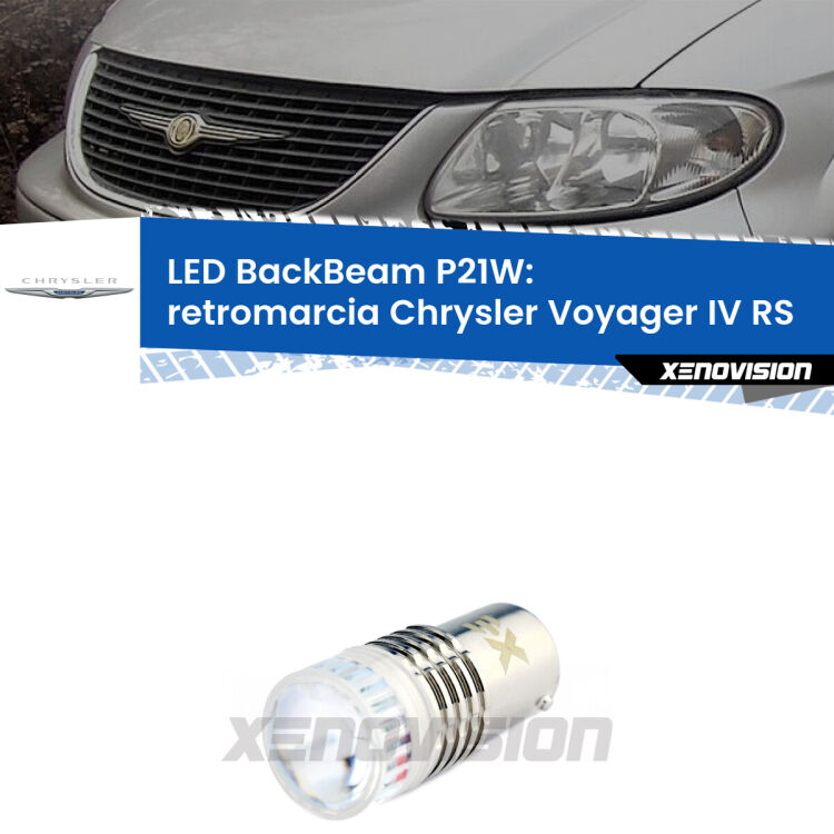 <strong>Retromarcia LED per Chrysler Voyager IV</strong> RS 2000 - 2007. Lampada <strong>P21W</strong> canbus. Illumina a giorno con questo straordinario cannone LED a luminosità estrema.
