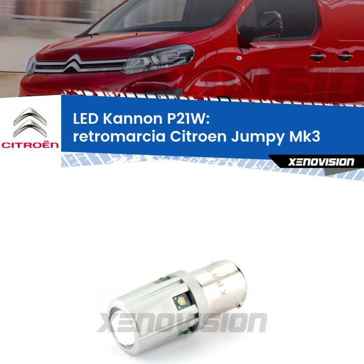 <strong>LED per Retromarcia Citroen Jumpy Mk3 2016 in poi.</strong>Lampadina P21W con una poderosa illuminazione frontale rafforzata da 5 potenti chip laterali.