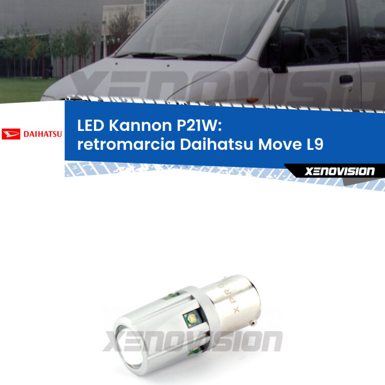 <strong>LED per Retromarcia Daihatsu Move L9 1997 - 1998.</strong>Lampadina P21W con una poderosa illuminazione frontale rafforzata da 5 potenti chip laterali.