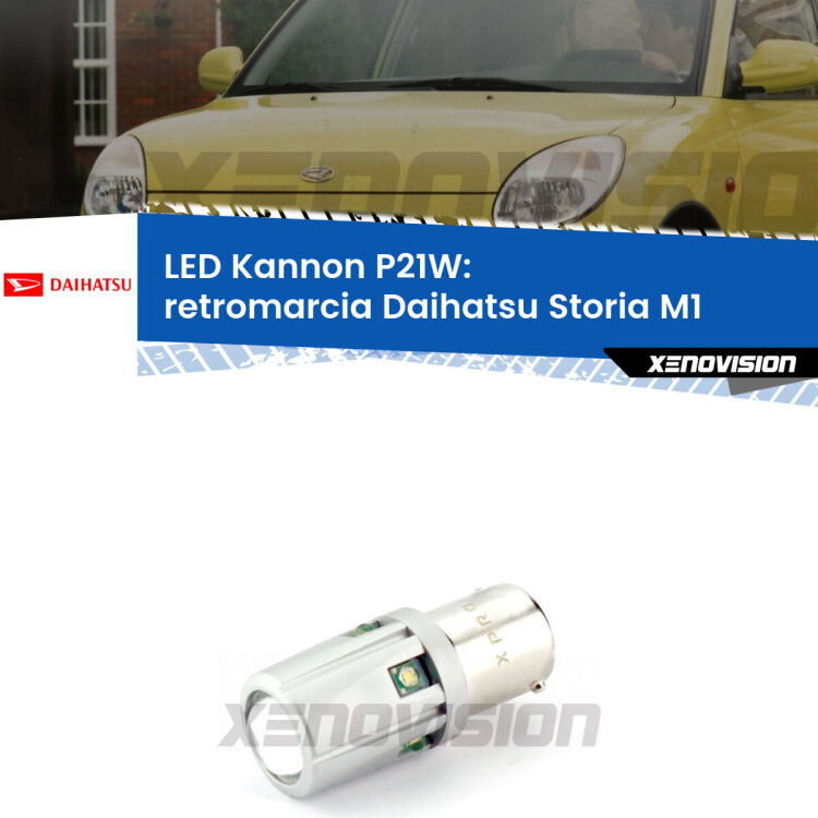 <strong>LED per Retromarcia Daihatsu Storia M1 1998 - 2005.</strong>Lampadina P21W con una poderosa illuminazione frontale rafforzata da 5 potenti chip laterali.