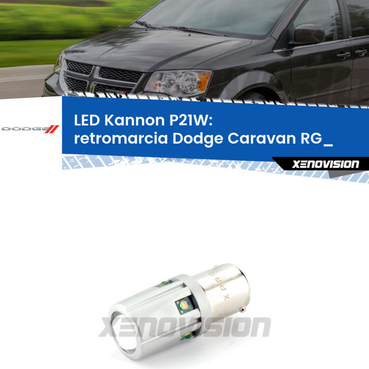<strong>LED per Retromarcia Dodge Caravan RG_ 2000 - 2007.</strong>Lampadina P21W con una poderosa illuminazione frontale rafforzata da 5 potenti chip laterali.