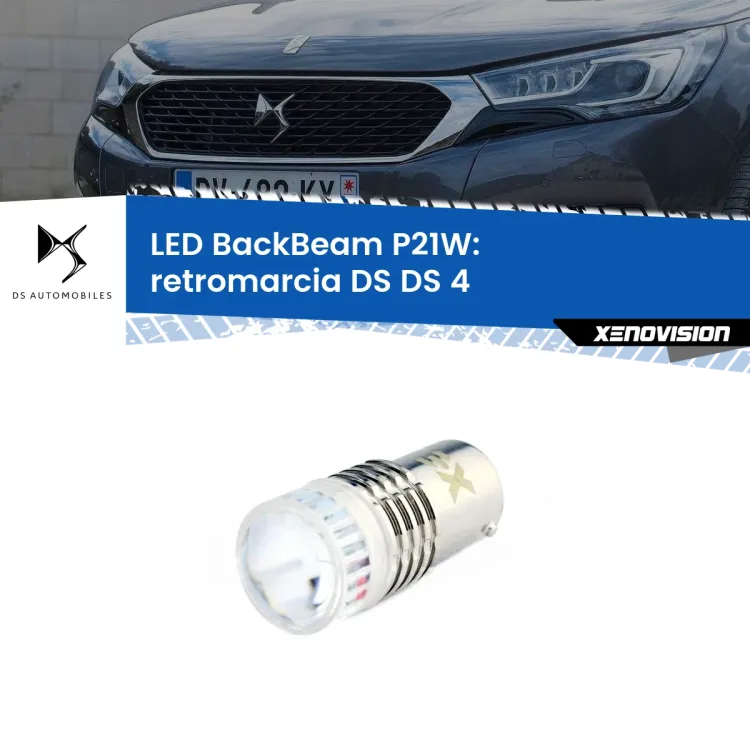0 Retromarcia LED DS DS 4 2015 in poi: P21W BackBeam <strong>Retromarcia LED per DS DS 4</strong> 2015 in poi. Lampada <strong>P21W</strong> canbus. Illumina a giorno con questo straordinario cannone LED a luminosità estrema.