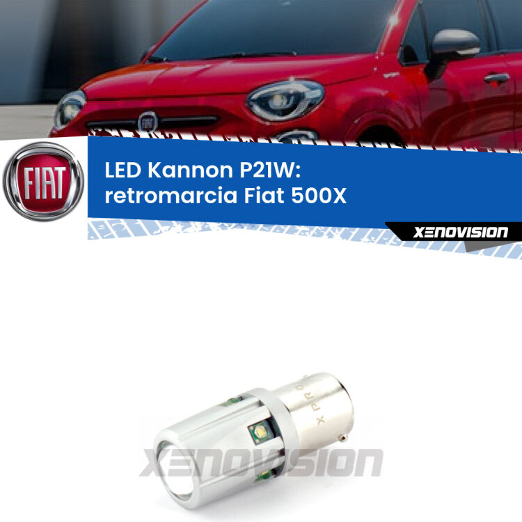 <strong>LED per Retromarcia Fiat 500X  2014 in poi.</strong>Lampadina P21W con una poderosa illuminazione frontale rafforzata da 5 potenti chip laterali.