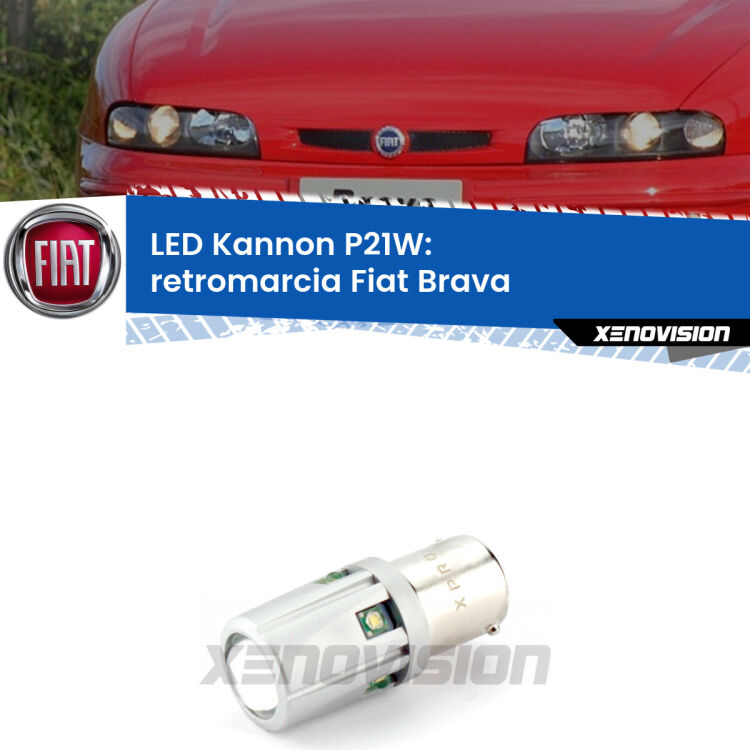 <strong>LED per Retromarcia Fiat Brava  1995 - 2001.</strong>Lampadina P21W con una poderosa illuminazione frontale rafforzata da 5 potenti chip laterali.