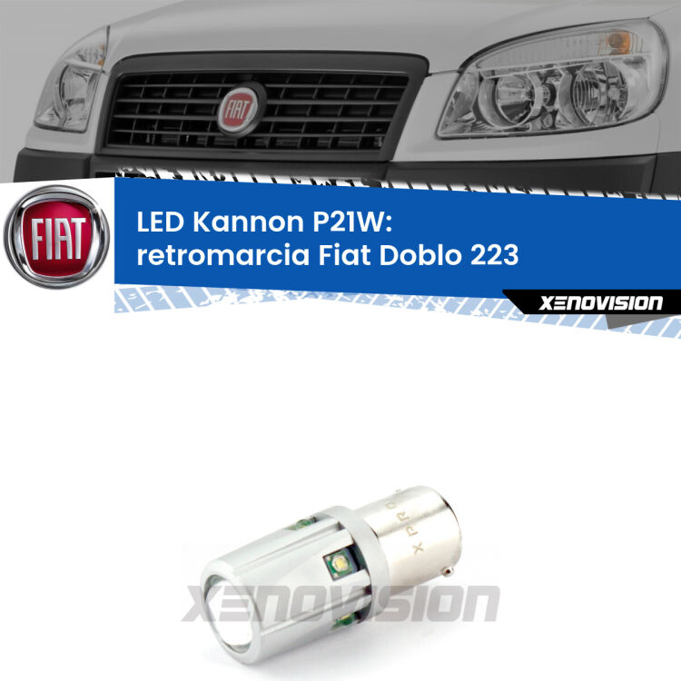 <strong>LED per Retromarcia Fiat Doblo 223 2000 - 2010.</strong>Lampadina P21W con una poderosa illuminazione frontale rafforzata da 5 potenti chip laterali.