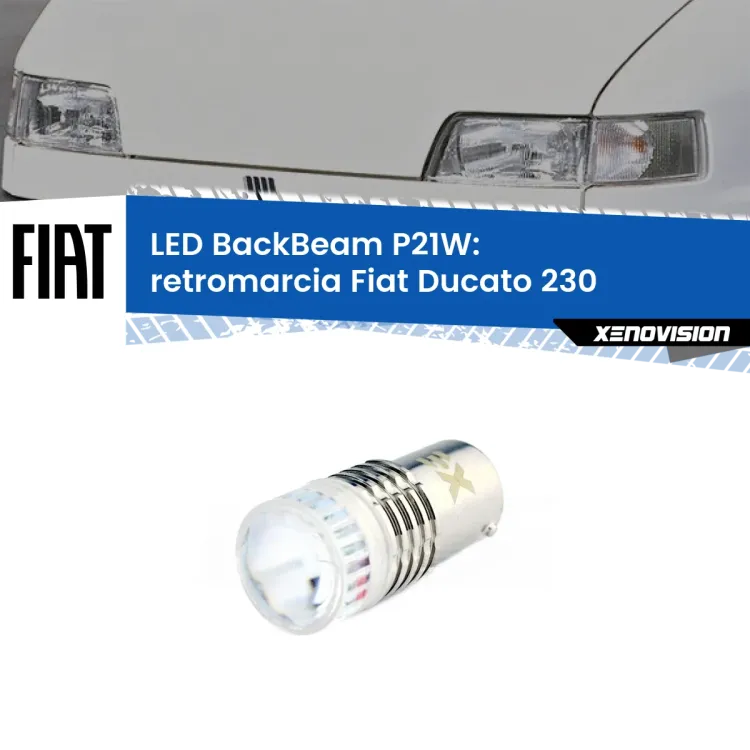 0 Retromarcia LED Fiat Ducato 230 1994 - 2002: P21W BackBeam <strong>Retromarcia LED per Fiat Ducato</strong> 230 1994 - 2002. Lampada <strong>P21W</strong> canbus. Illumina a giorno con questo straordinario cannone LED a luminosità estrema.