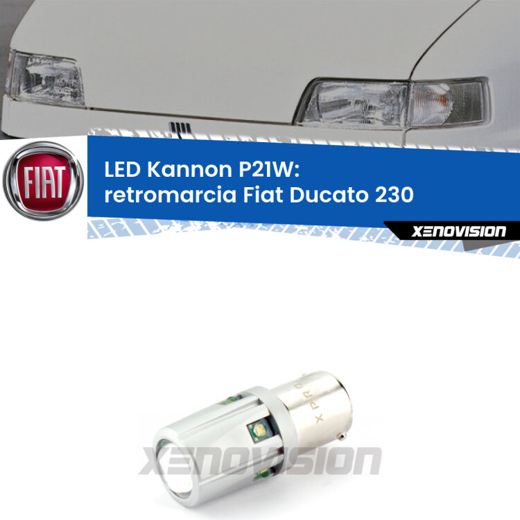 <strong>LED per Retromarcia Fiat Ducato 230 1994 - 2002.</strong>Lampadina P21W con una poderosa illuminazione frontale rafforzata da 5 potenti chip laterali.