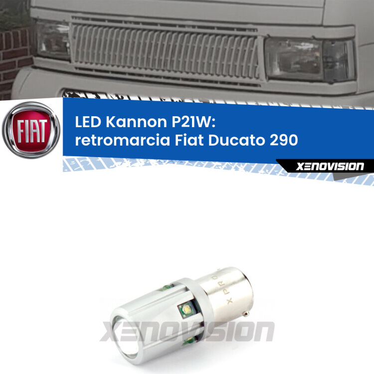<strong>LED per Retromarcia Fiat Ducato 290 1989 - 1994.</strong>Lampadina P21W con una poderosa illuminazione frontale rafforzata da 5 potenti chip laterali.