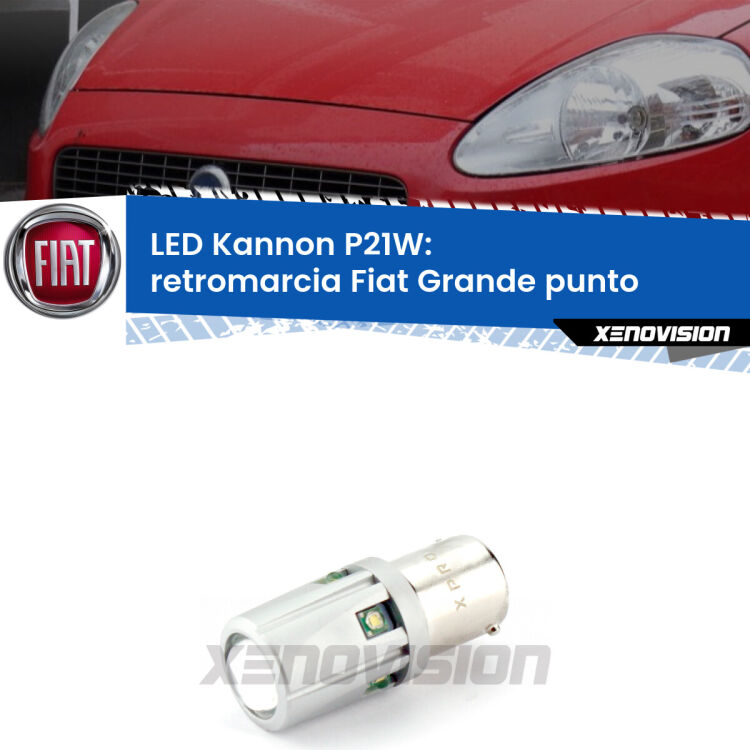 <strong>LED per Retromarcia Fiat Grande punto  2005 - 2018.</strong>Lampadina P21W con una poderosa illuminazione frontale rafforzata da 5 potenti chip laterali.
