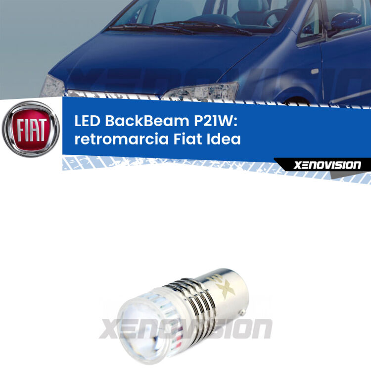 <strong>Retromarcia LED per Fiat Idea</strong>  2003 - 2015. Lampada <strong>P21W</strong> canbus. Illumina a giorno con questo straordinario cannone LED a luminosità estrema.