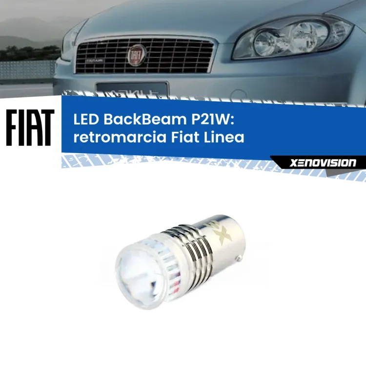 0 Retromarcia LED Fiat Linea  2007 - 2018: P21W BackBeam <strong>Retromarcia LED per Fiat Linea</strong>  2007 - 2018. Lampada <strong>P21W</strong> canbus. Illumina a giorno con questo straordinario cannone LED a luminosità estrema.