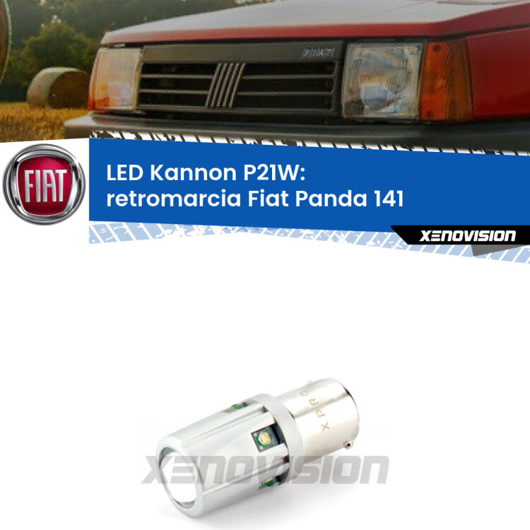 <strong>LED per Retromarcia Fiat Panda 141 1982 - 2004.</strong>Lampadina P21W con una poderosa illuminazione frontale rafforzata da 5 potenti chip laterali.