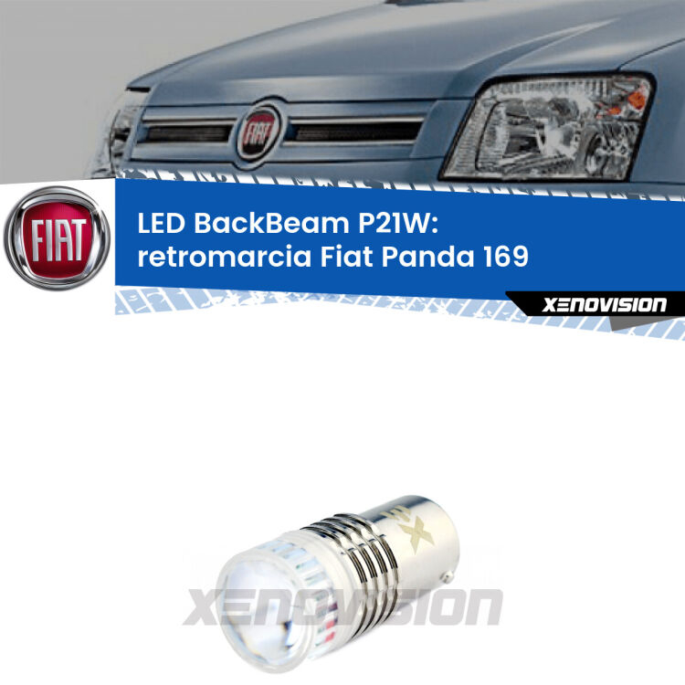 <strong>Retromarcia LED per Fiat Panda</strong> 169 2003 - 2012. Lampada <strong>P21W</strong> canbus. Illumina a giorno con questo straordinario cannone LED a luminosità estrema.
