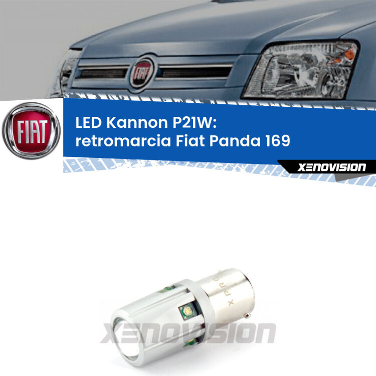 <strong>LED per Retromarcia Fiat Panda 169 2003 - 2012.</strong>Lampadina P21W con una poderosa illuminazione frontale rafforzata da 5 potenti chip laterali.