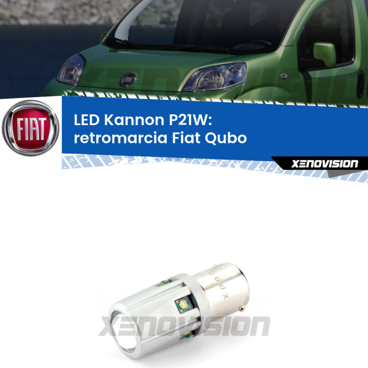 <strong>LED per Retromarcia Fiat Qubo  2008 - 2021.</strong>Lampadina P21W con una poderosa illuminazione frontale rafforzata da 5 potenti chip laterali.