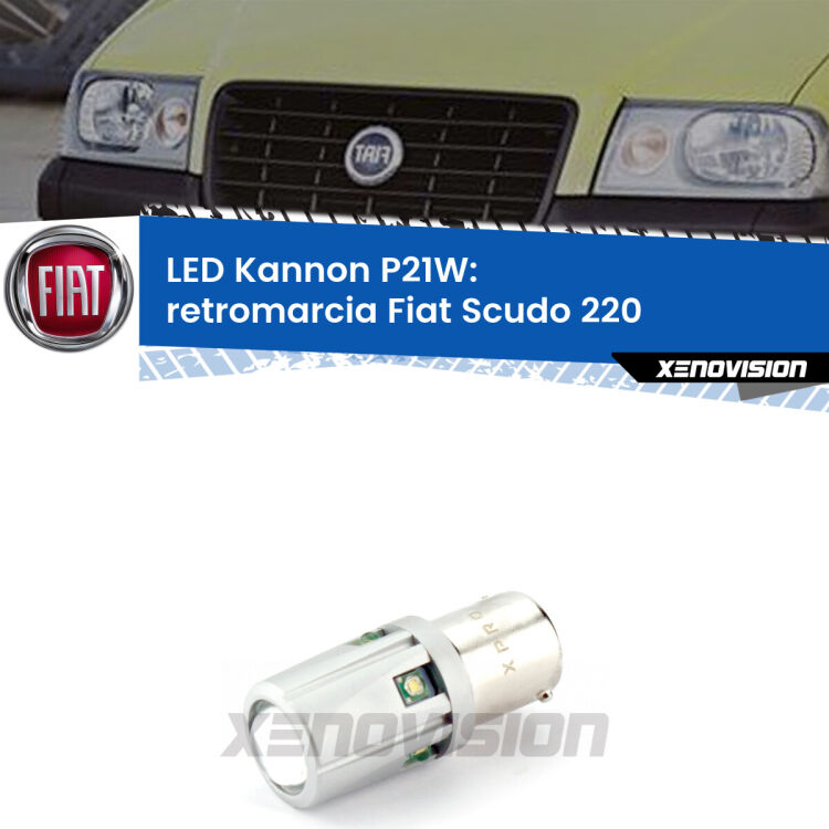 <strong>LED per Retromarcia Fiat Scudo 220 1996 - 2006.</strong>Lampadina P21W con una poderosa illuminazione frontale rafforzata da 5 potenti chip laterali.