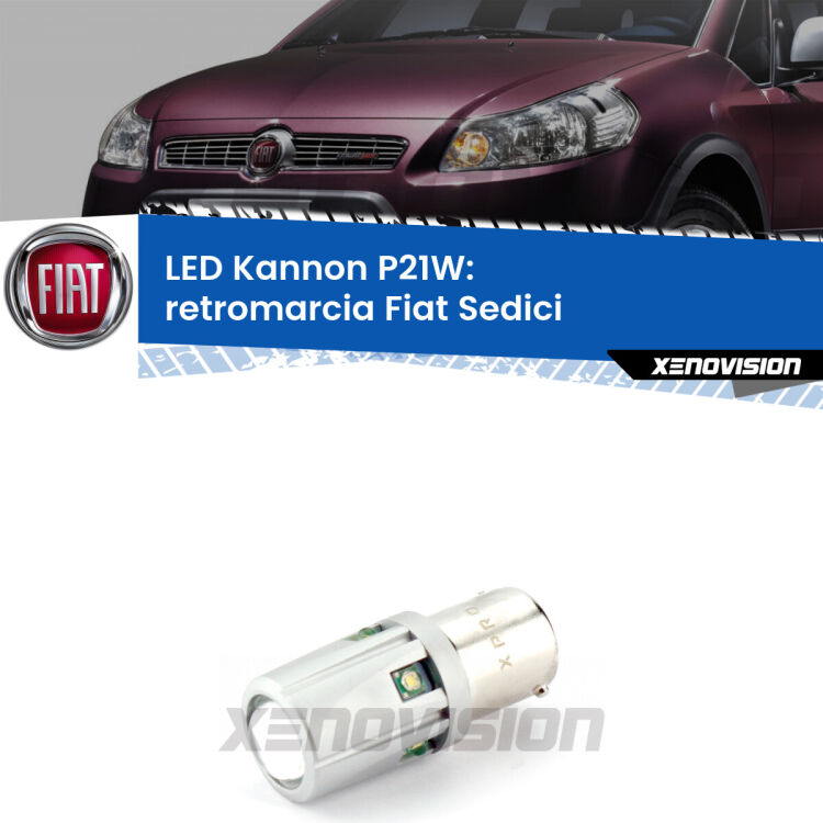 <strong>LED per Retromarcia Fiat Sedici  2006 - 2014.</strong>Lampadina P21W con una poderosa illuminazione frontale rafforzata da 5 potenti chip laterali.
