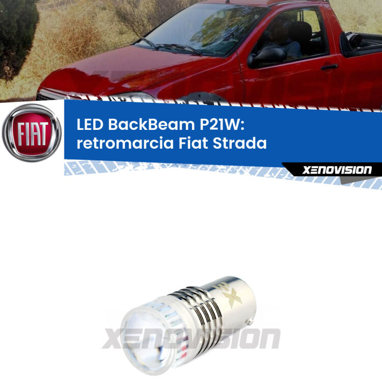 <strong>Retromarcia LED per Fiat Strada</strong>  1999 - 2021. Lampada <strong>P21W</strong> canbus. Illumina a giorno con questo straordinario cannone LED a luminosità estrema.