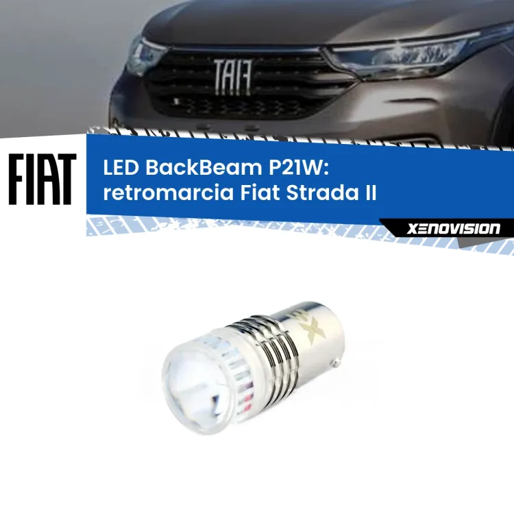 0 Retromarcia LED Fiat Strada II 2017 in poi: P21W BackBeam <strong>Retromarcia LED per Fiat Strada</strong> II 2017 in poi. Lampada <strong>P21W</strong> canbus. Illumina a giorno con questo straordinario cannone LED a luminosità estrema.