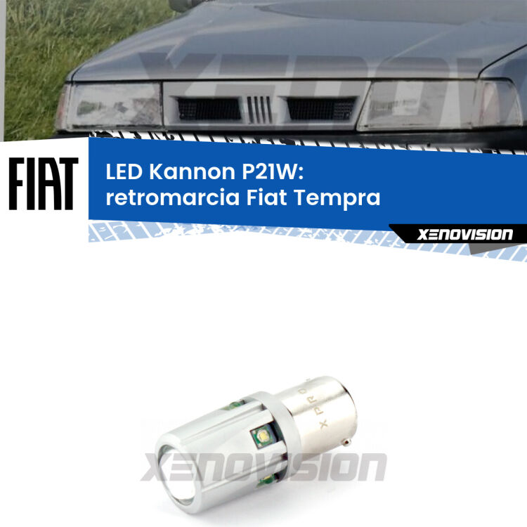0 Retromarcia LED Fiat Tempra  1990 - 1996: P21W Kannon <strong>LED per Retromarcia Fiat Tempra  1990 - 1996.</strong>Lampadina P21W con una poderosa illuminazione frontale rafforzata da 5 potenti chip laterali.