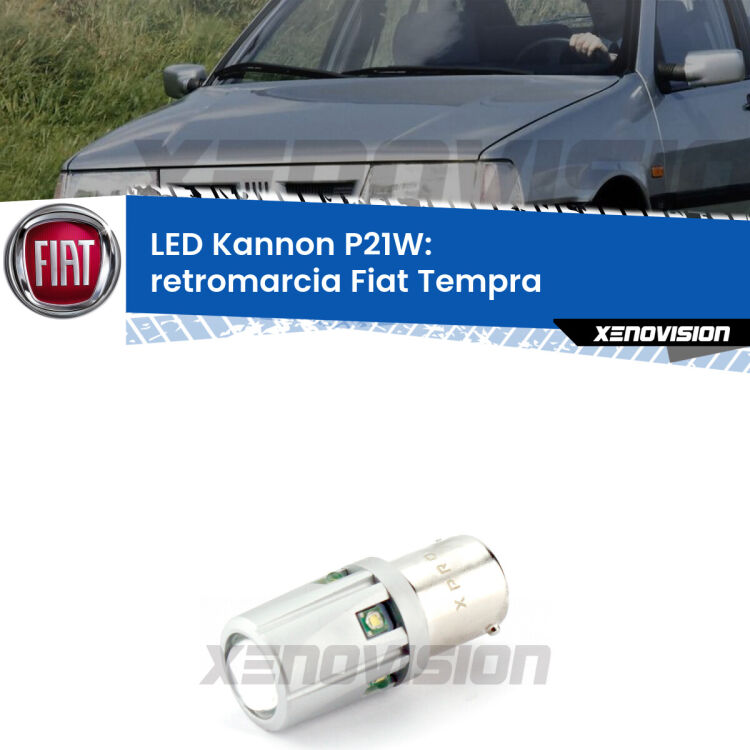 <strong>LED per Retromarcia Fiat Tempra  1990 - 1996.</strong>Lampadina P21W con una poderosa illuminazione frontale rafforzata da 5 potenti chip laterali.