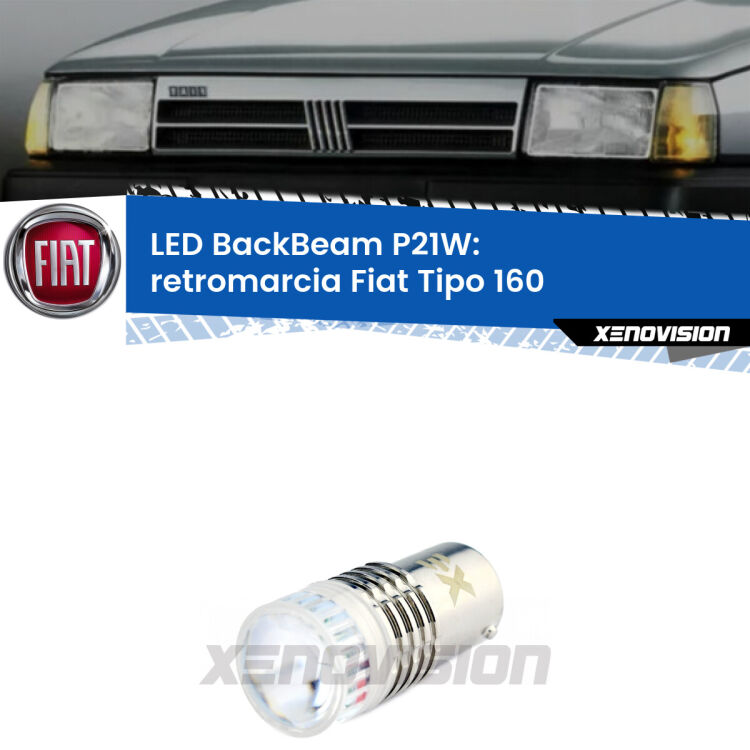 <strong>Retromarcia LED per Fiat Tipo</strong> 160 1987 - 1996. Lampada <strong>P21W</strong> canbus. Illumina a giorno con questo straordinario cannone LED a luminosità estrema.