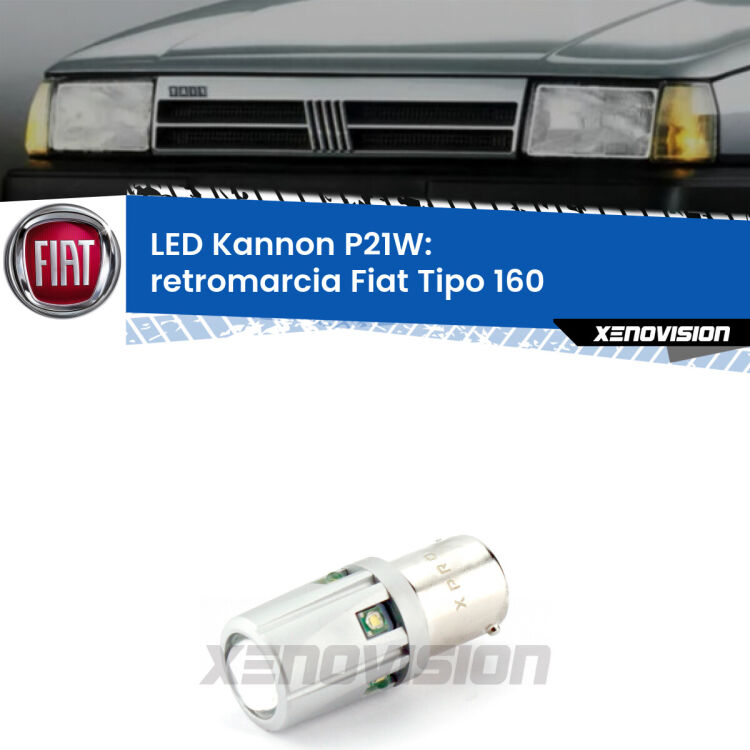 <strong>LED per Retromarcia Fiat Tipo 160 1987 - 1996.</strong>Lampadina P21W con una poderosa illuminazione frontale rafforzata da 5 potenti chip laterali.