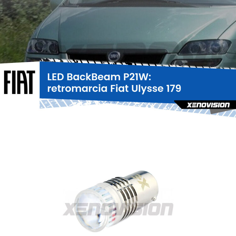 0 Retromarcia LED Fiat Ulysse 179 2002 - 2011: P21W BackBeam <strong>Retromarcia LED per Fiat Ulysse</strong> 179 2002 - 2011. Lampada <strong>P21W</strong> canbus. Illumina a giorno con questo straordinario cannone LED a luminosità estrema.