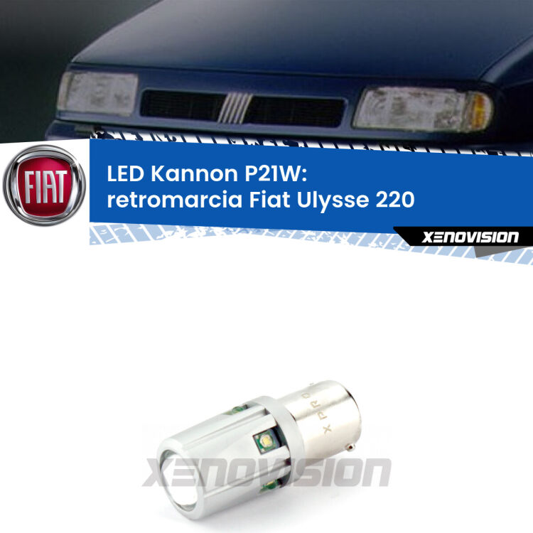 <strong>LED per Retromarcia Fiat Ulysse 220 1994 - 2002.</strong>Lampadina P21W con una poderosa illuminazione frontale rafforzata da 5 potenti chip laterali.