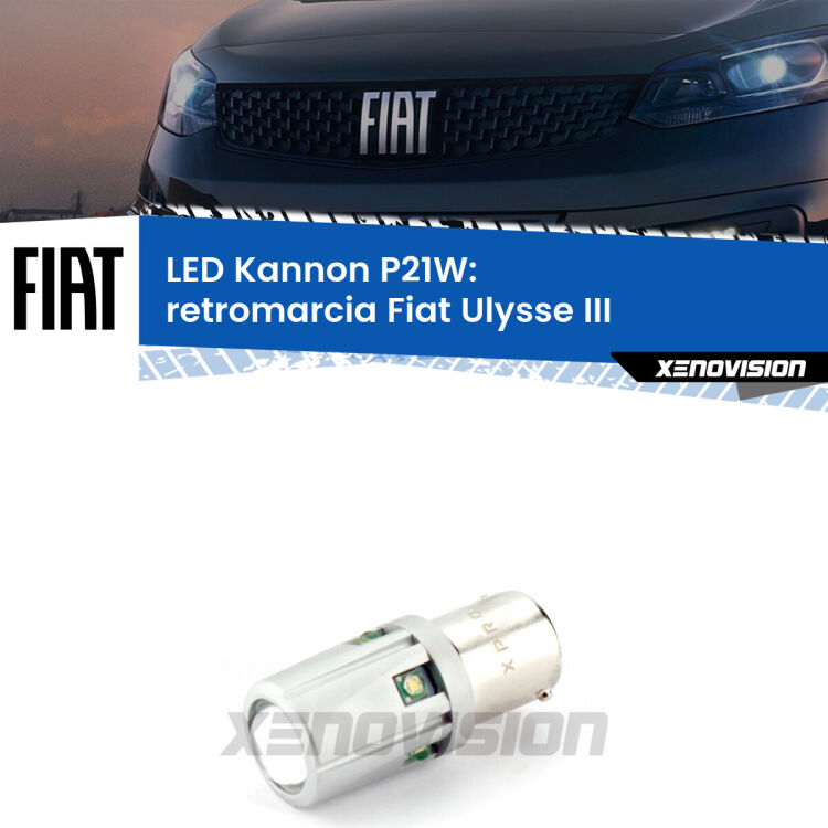 0 Retromarcia LED Fiat Ulysse III 2022 in poi: P21W Kannon <strong>LED per Retromarcia Fiat Ulysse III 2022 in poi.</strong>Lampadina P21W con una poderosa illuminazione frontale rafforzata da 5 potenti chip laterali.