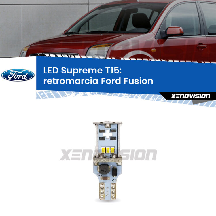 <strong>LED retromarcia per Ford Fusion</strong>  2005 - 2012. 15 Chip CREE 3535, sviluppa un'incredibile potenza. Qualità Massima. Oltre 6W reali di pura potenza.