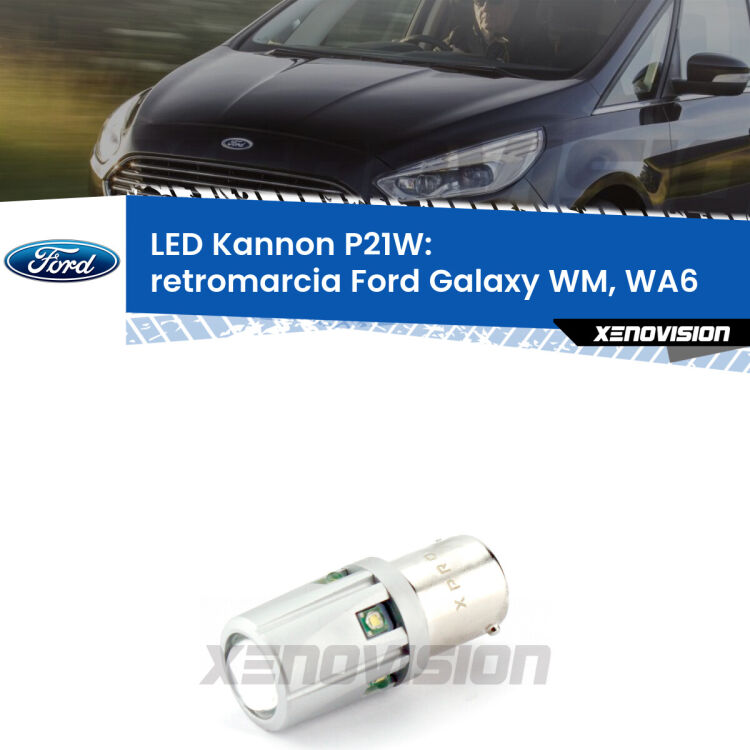 <strong>LED per Retromarcia Ford Galaxy WM, WA6 2006 - 2015.</strong>Lampadina P21W con una poderosa illuminazione frontale rafforzata da 5 potenti chip laterali.