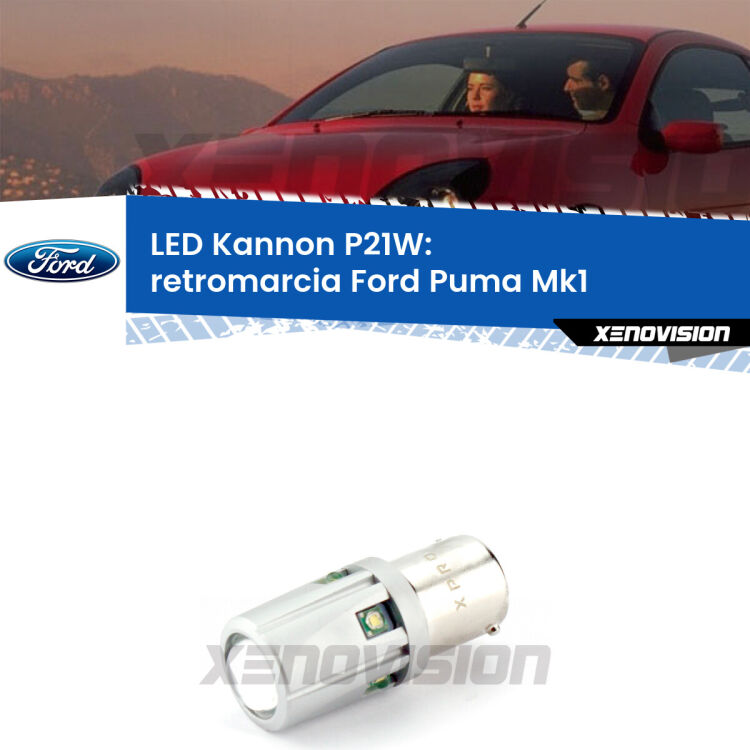 <strong>LED per Retromarcia Ford Puma Mk1 1997 - 2002.</strong>Lampadina P21W con una poderosa illuminazione frontale rafforzata da 5 potenti chip laterali.