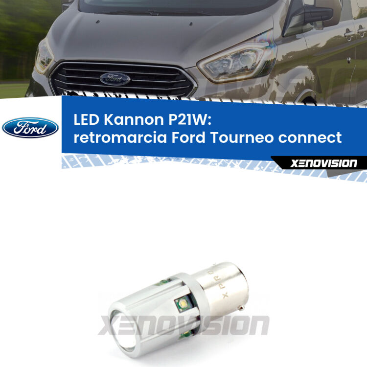 <strong>LED per Retromarcia Ford Tourneo connect  2002 - 2013.</strong>Lampadina P21W con una poderosa illuminazione frontale rafforzata da 5 potenti chip laterali.