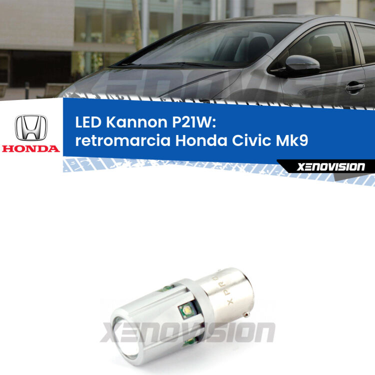 <strong>LED per Retromarcia Honda Civic Mk9 2011 - 2015.</strong>Lampadina P21W con una poderosa illuminazione frontale rafforzata da 5 potenti chip laterali.