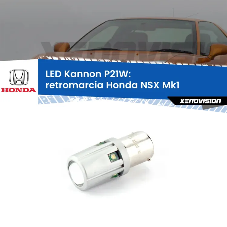 0 Retromarcia LED Honda NSX Mk1 1990 - 2005: P21W Kannon <strong>LED per Retromarcia Honda NSX Mk1 1990 - 2005.</strong>Lampadina P21W con una poderosa illuminazione frontale rafforzata da 5 potenti chip laterali.