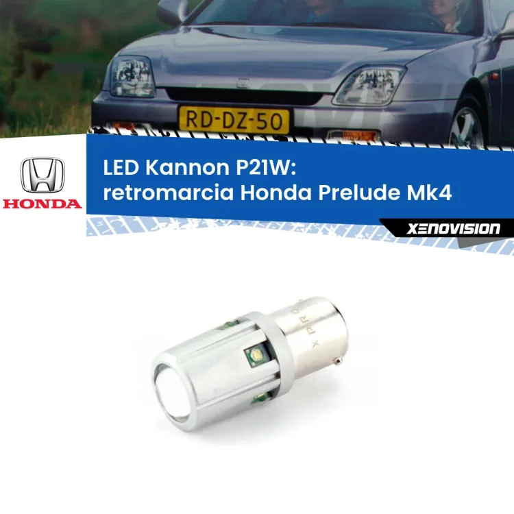 0 Retromarcia LED Honda Prelude Mk4 1992 - 1996: P21W Kannon <strong>LED per Retromarcia Honda Prelude Mk4 1992 - 1996.</strong>Lampadina P21W con una poderosa illuminazione frontale rafforzata da 5 potenti chip laterali.