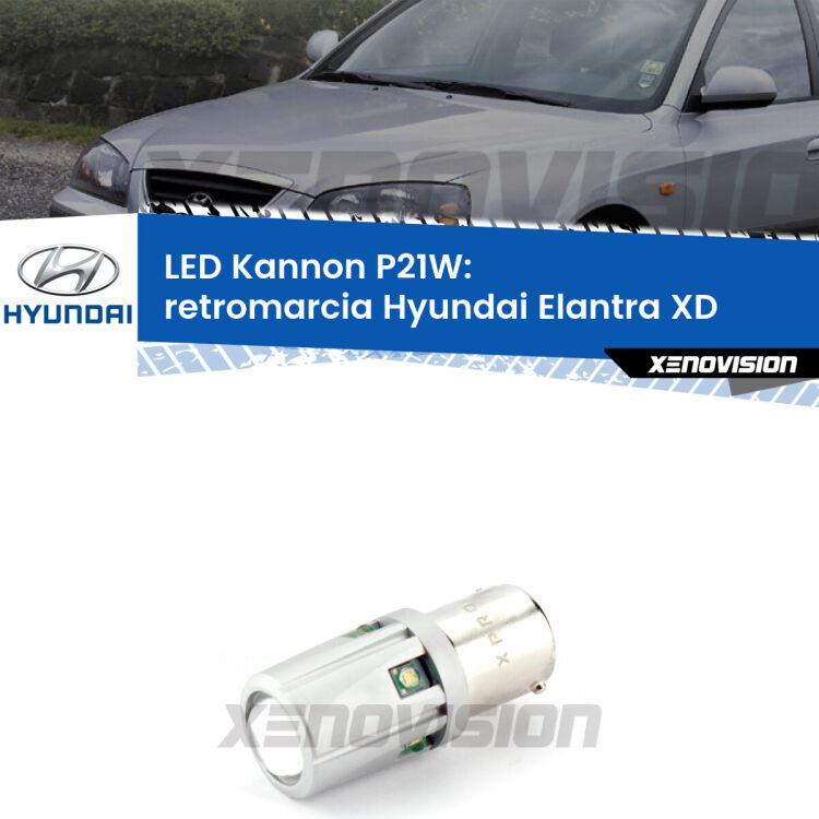 <strong>LED per Retromarcia Hyundai Elantra XD 2000 - 2006.</strong>Lampadina P21W con una poderosa illuminazione frontale rafforzata da 5 potenti chip laterali.