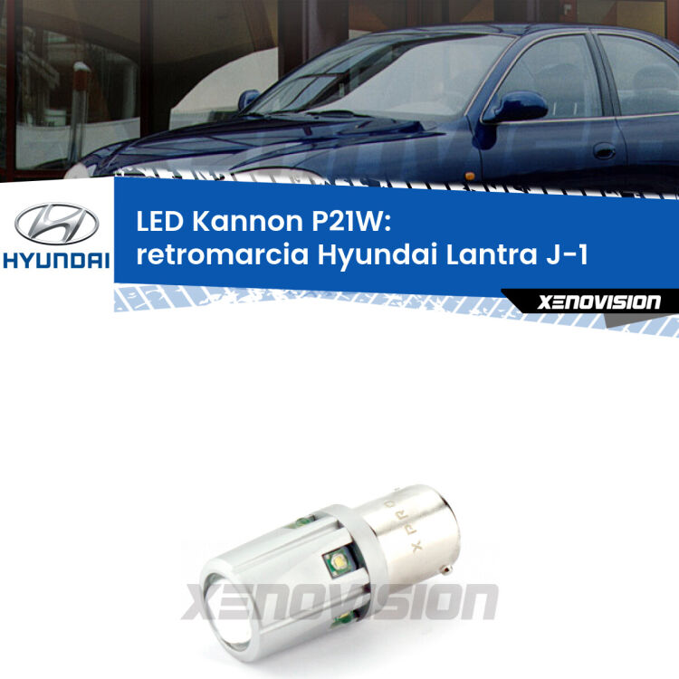<strong>LED per Retromarcia Hyundai Lantra J-1 1990 - 1995.</strong>Lampadina P21W con una poderosa illuminazione frontale rafforzata da 5 potenti chip laterali.