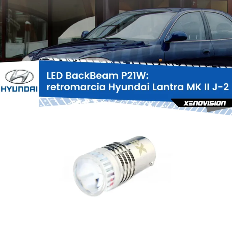 0 Retromarcia LED Hyundai Lantra MK II J-2 1995 - 2000: P21W BackBeam <strong>Retromarcia LED per Hyundai Lantra MK II</strong> J-2 1995 - 2000. Lampada <strong>P21W</strong> canbus. Illumina a giorno con questo straordinario cannone LED a luminosità estrema.