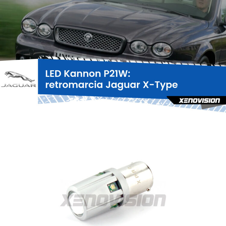 <strong>LED per Retromarcia Jaguar X-Type  2001 - 2009.</strong>Lampadina P21W con una poderosa illuminazione frontale rafforzata da 5 potenti chip laterali.