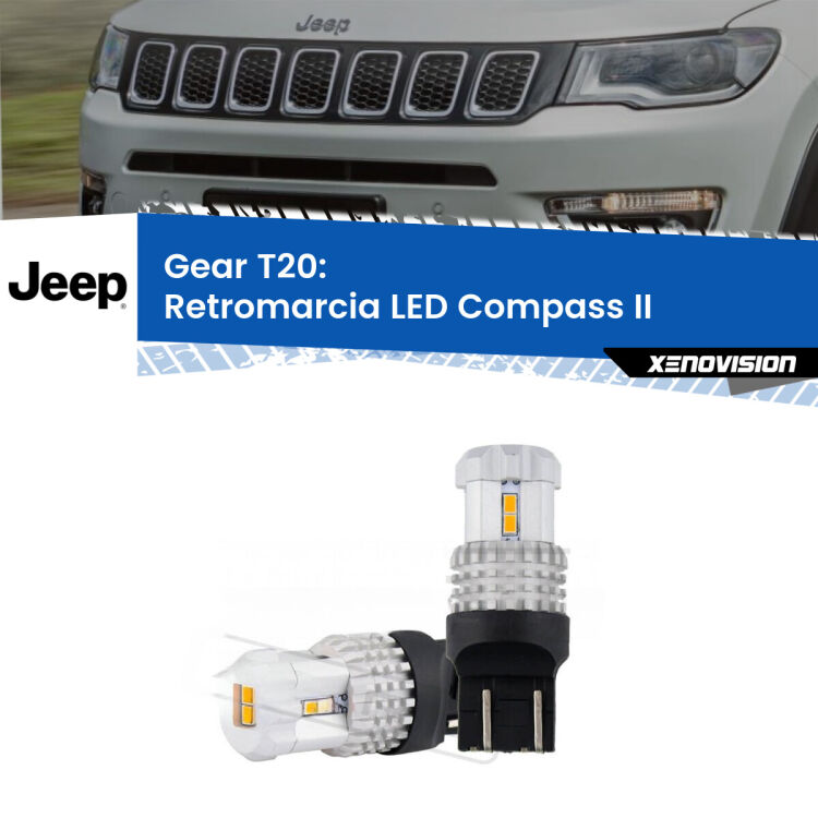 0 Retromarcia LED Jeep Compass II 2017 in poi: T20 Bolt <strong>LED T20 </strong><strong>retromarcia</strong> <strong>Jeep</strong> <strong>Compass </strong>(II) 2017 in poi. Coppia LED effetto Stealth, ottima resa in ogni direzione, Qualità Massima.