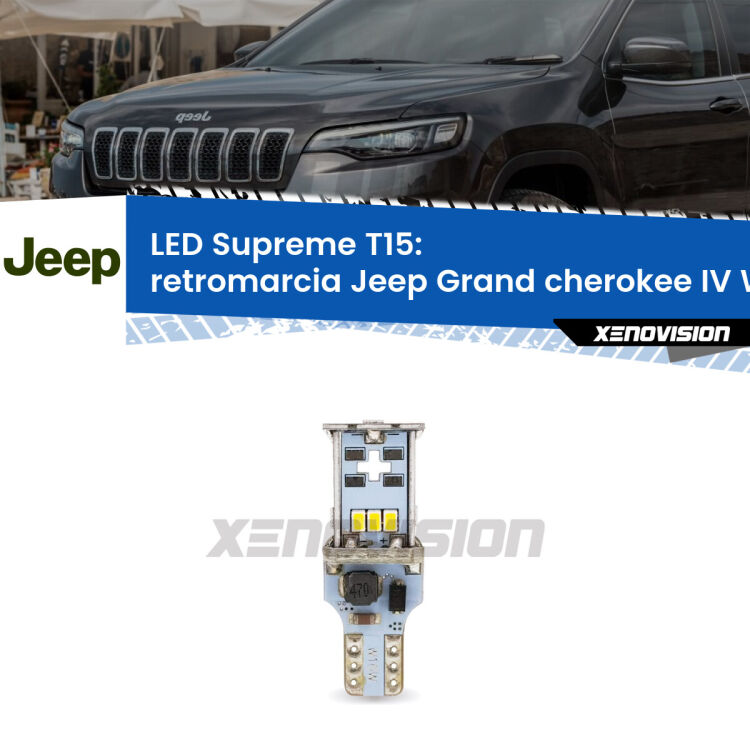 <strong>LED retromarcia per Jeep Grand cherokee IV</strong> WK2 2011 - 2020. 15 Chip CREE 3535, sviluppa un'incredibile potenza. Qualità Massima. Oltre 6W reali di pura potenza.