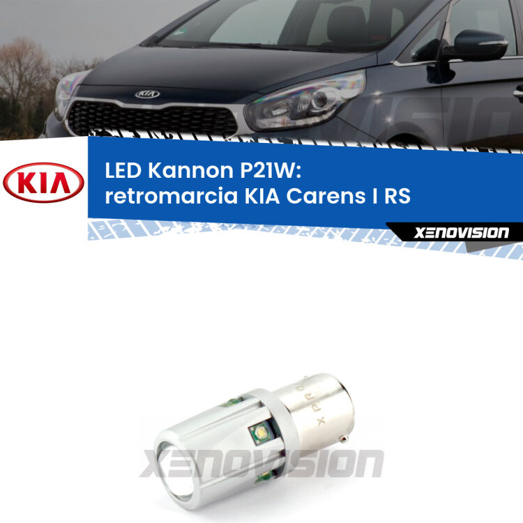 <strong>LED per Retromarcia KIA Carens I RS 1999 - 2005.</strong>Lampadina P21W con una poderosa illuminazione frontale rafforzata da 5 potenti chip laterali.