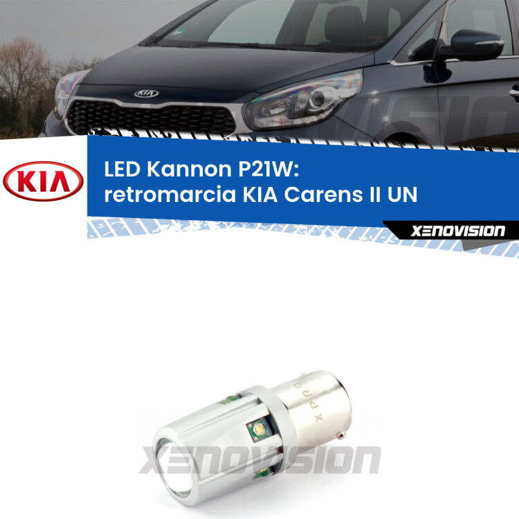 <strong>LED per Retromarcia KIA Carens II UN 2006 - 2011.</strong>Lampadina P21W con una poderosa illuminazione frontale rafforzata da 5 potenti chip laterali.