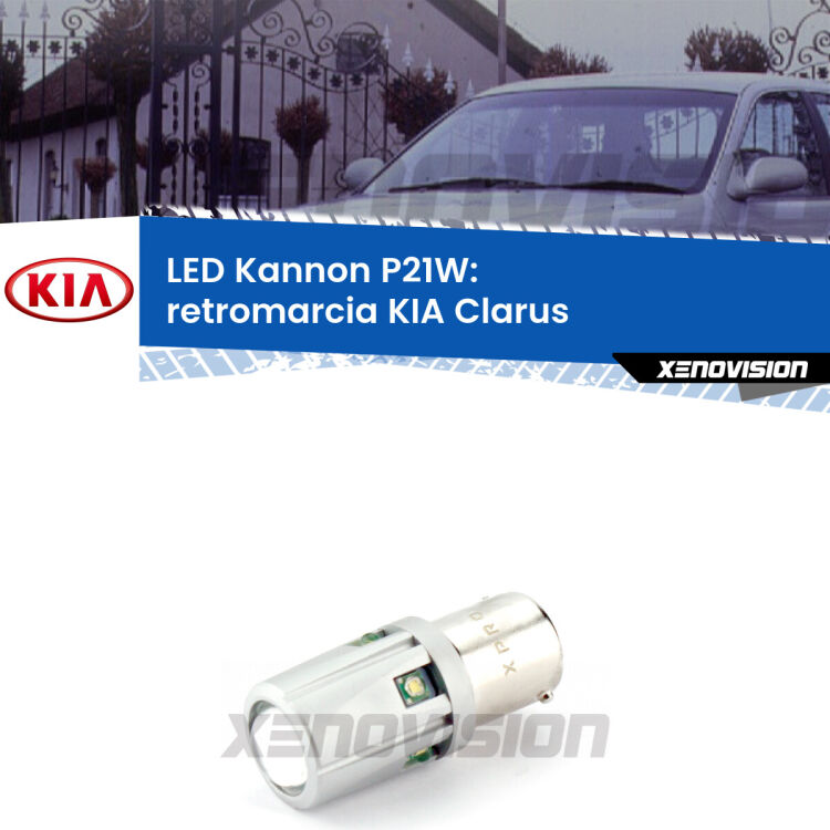 <strong>LED per Retromarcia KIA Clarus  1996 - 2001.</strong>Lampadina P21W con una poderosa illuminazione frontale rafforzata da 5 potenti chip laterali.