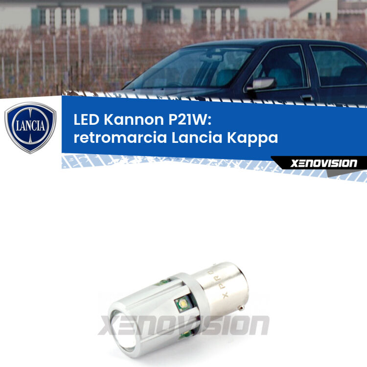 <strong>LED per Retromarcia Lancia Kappa  1994 - 2001.</strong>Lampadina P21W con una poderosa illuminazione frontale rafforzata da 5 potenti chip laterali.